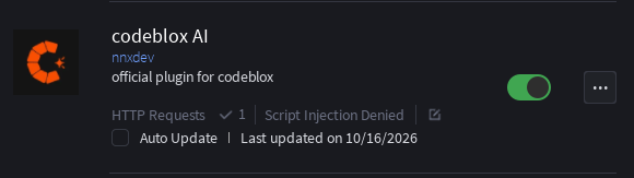 codeblox AI в списке плагинов